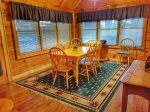 north Georgia cabin rental-dining area